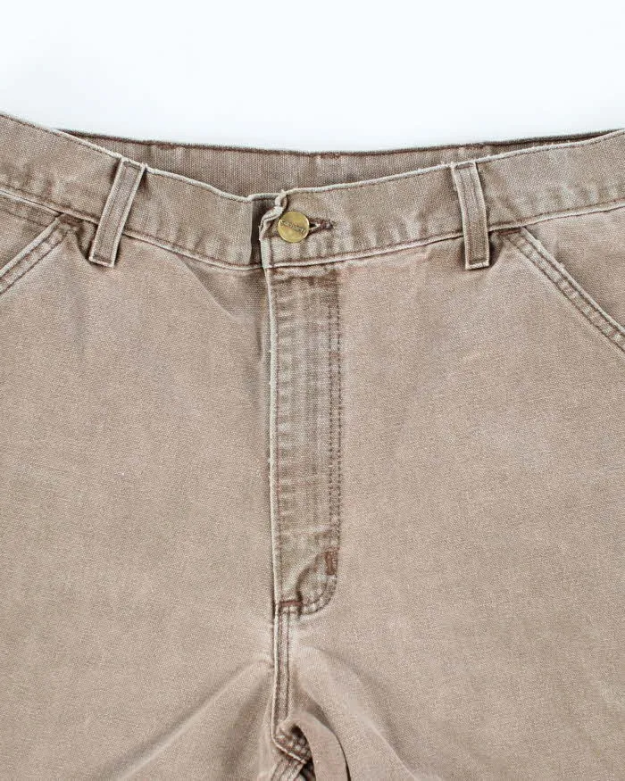 Vintage 2000's Carhartt Brown Faded Carpenter Shorts - W32 L8 sold by Rokit product image thumbnail 3