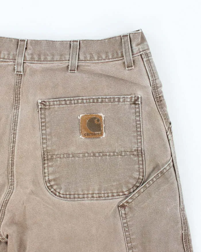 Vintage 2000's Carhartt Brown Faded Carpenter Shorts - W32 L8 sold by Rokit product image thumbnail 4
