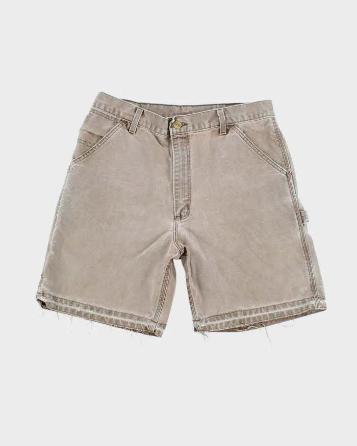 Vintage 2000's Carhartt Brown Faded Carpenter Shorts - W32 L8 sold by Rokit
