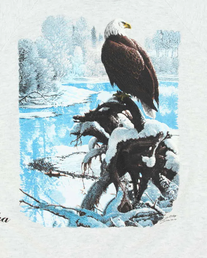 Vintage 90's Alaska Snow Eagle Graphic Sweatshirt - XL sold by Rokit product image thumbnail 3