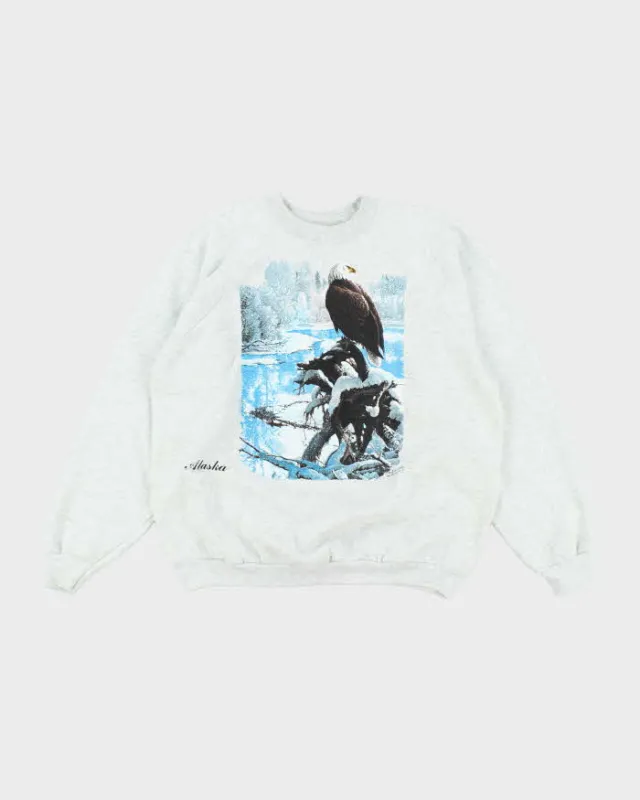 Vintage 90's Alaska Snow Eagle Graphic Sweatshirt - XL sold by Rokit