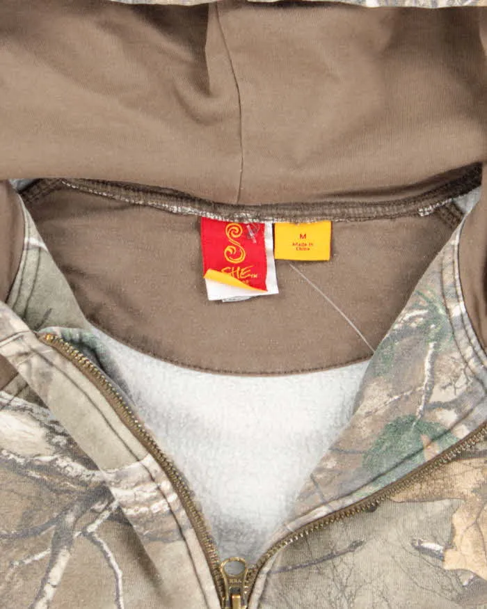 Vintage Y2K Women's She Outdoor Real Tree Camouflage Zip Up Hoodie - M sold by Rokit product image thumbnail 5