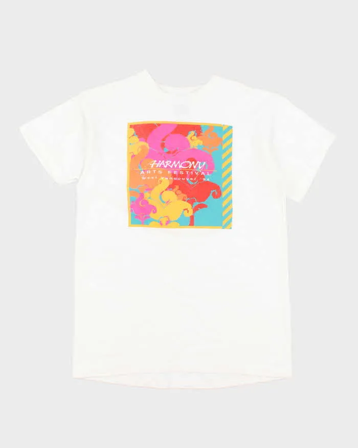 Vintage 90's Single Stitch Harmony Arts Festival Graphic T-Shirt - L sold by Rokit