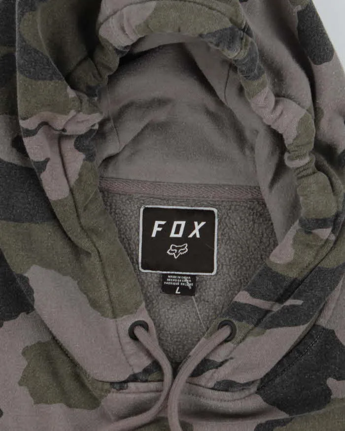 Vintage Y2K Fox Racing Camouflage Hoodie - L sold by Rokit product image thumbnail 5