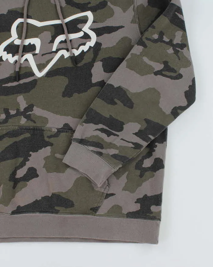 Vintage Y2K Fox Racing Camouflage Hoodie - L sold by Rokit product image thumbnail 4