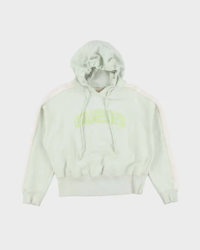 Vintage Y2K Women's Guess Spell Out Cropped Hoodie - M sold by Rokit