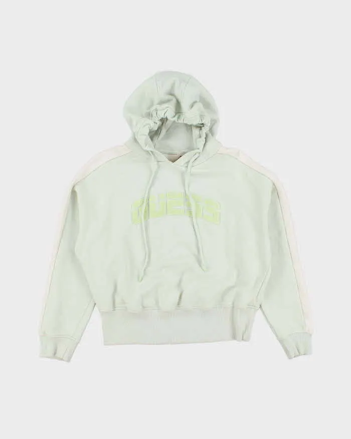 Vintage Y2K Women's Guess Spell Out Cropped Hoodie - M sold by Rokit