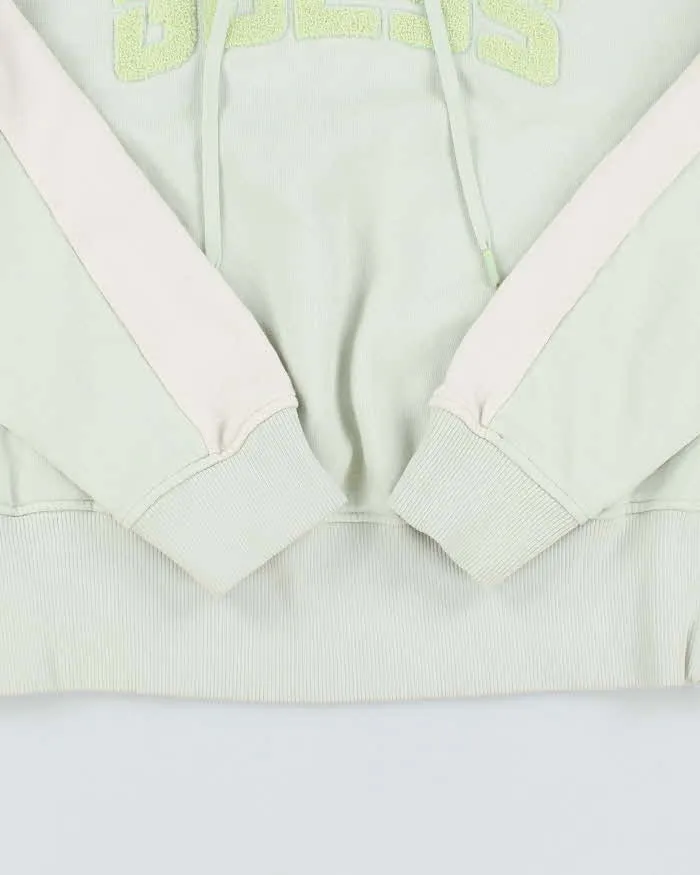 Vintage Y2K Women's Guess Spell Out Cropped Hoodie - M sold by Rokit product image thumbnail 4