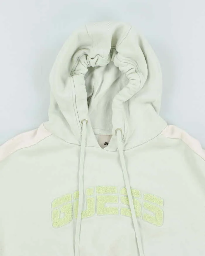 Vintage Y2K Women's Guess Spell Out Cropped Hoodie - M sold by Rokit product image thumbnail 3