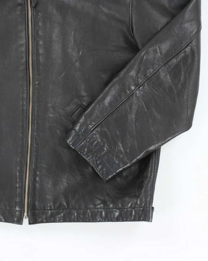 Vintage Roots Boxy Black Leather Jacket - L sold by Rokit product image thumbnail 4