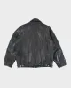 Vintage Roots Boxy Black Leather Jacket - L sold by Rokit