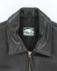 Vintage Roots Boxy Black Leather Jacket - L sold by Rokit