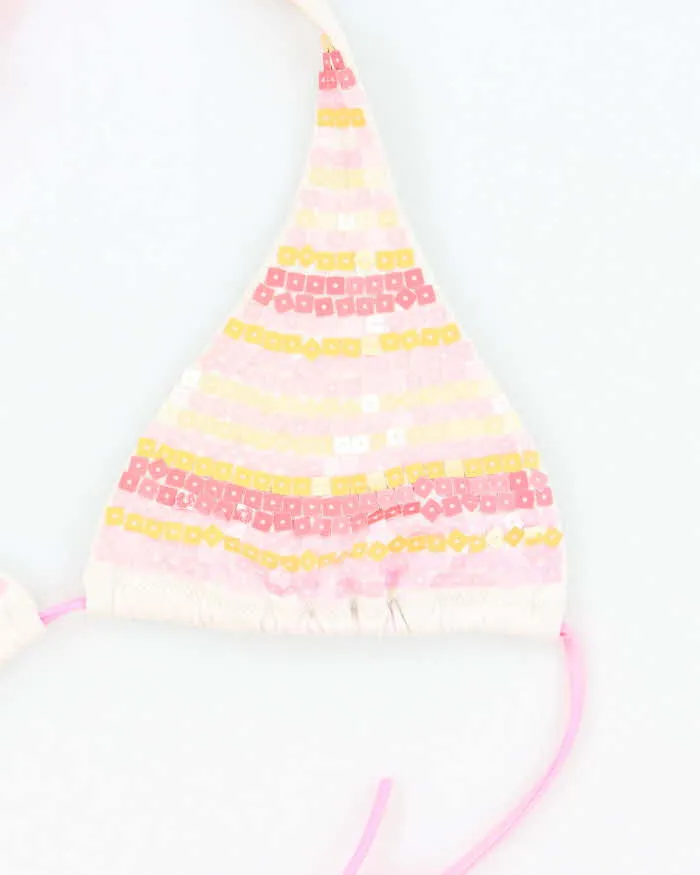 Vintage Y2k 00s Victoria's Secret Sequin Bikini Top - M sold by Rokit product image thumbnail 3