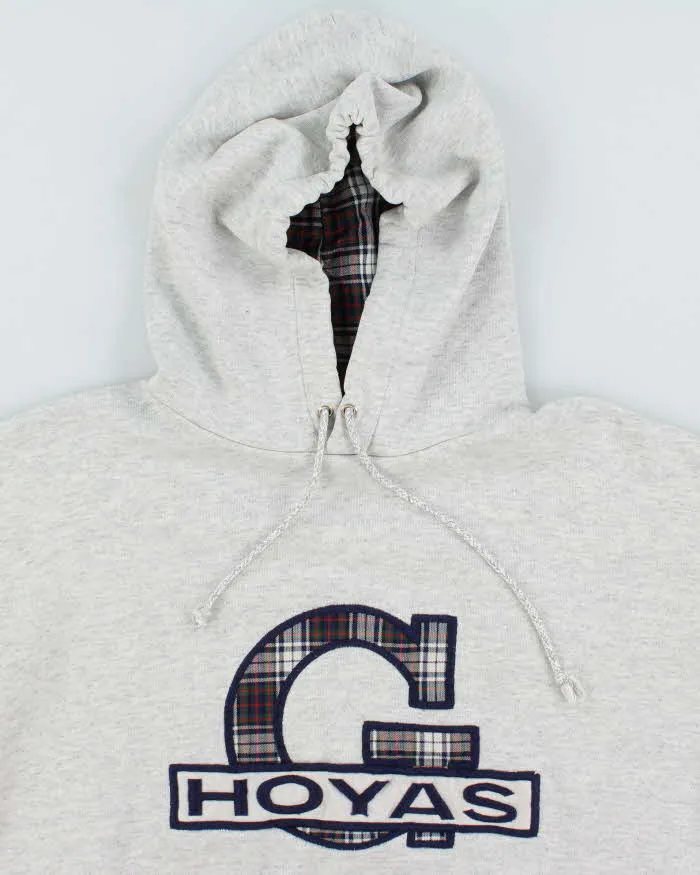 Vintage 90's Hoyas Tartan Print Oversized Hoodie - L sold by Rokit product image thumbnail 3
