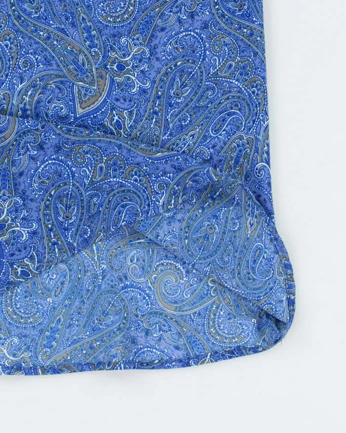 Vintage 90s Blue Paisley Pattern Print Skirt - S sold by Rokit product image thumbnail 4