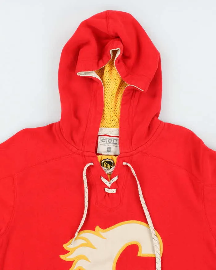 Vintage 90's CCM Calgary Flames Oversized Sports Hoodie - M sold by Rokit product image thumbnail 3