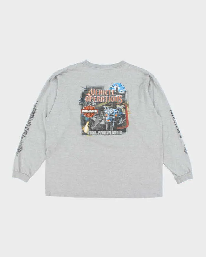 Vintage Y2K Harley Davidson Biker Graphic Pocket Long-sleeved T-Shirt - XXL sold by Rokit product image thumbnail 2