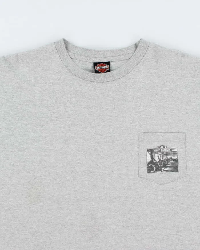 Vintage Y2K Harley Davidson Biker Graphic Pocket Long-sleeved T-Shirt - XXL sold by Rokit product image thumbnail 3