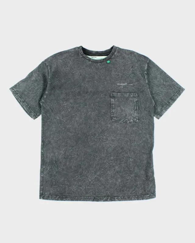 Off White Main Label Marble Overdyed Wash Graphic T-Shirt - XL sold by Rokit