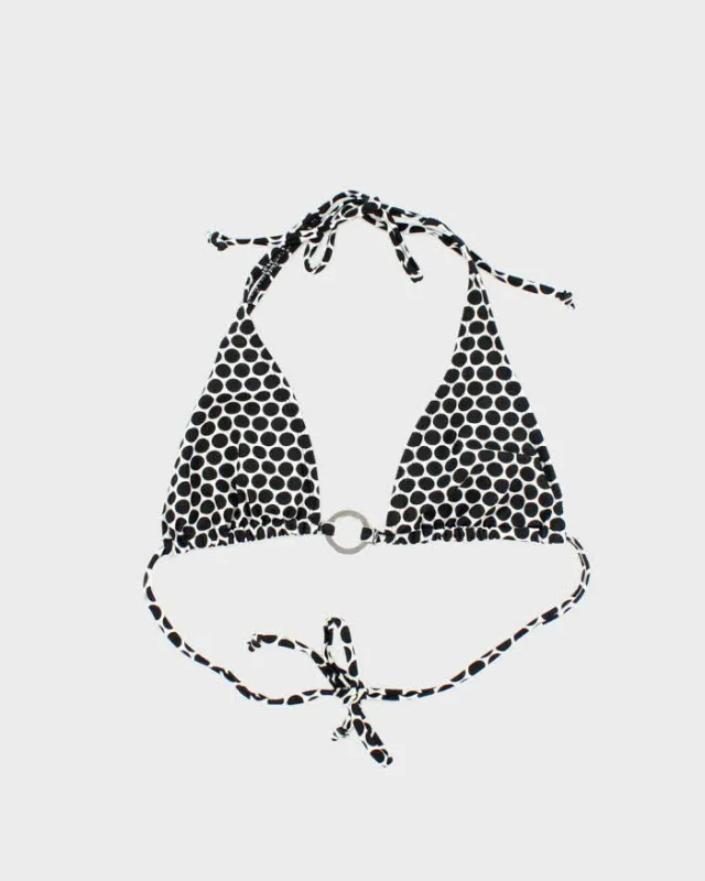 Vintage Y2k 00s Pure Alfred Sung Polka Dot Bikini Top - M sold by Rokit