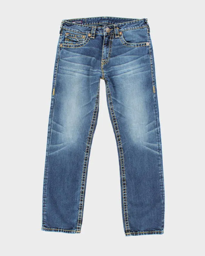 Vintage Y2K True Religion Dark Wash Relaxed Straight Fit Jeans - W32 L30 sold by Rokit