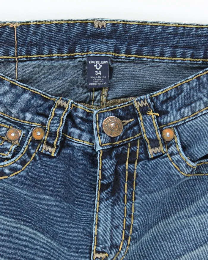 Vintage Y2K True Religion Dark Wash Relaxed Straight Fit Jeans - W32 L30 sold by Rokit product image thumbnail 5