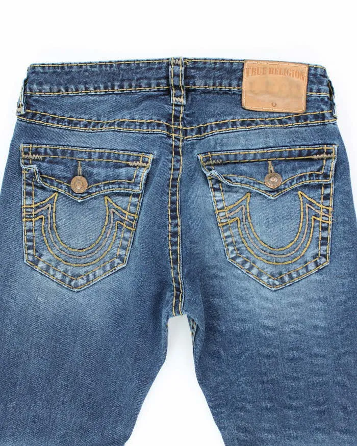 Vintage Y2K True Religion Dark Wash Relaxed Straight Fit Jeans - W32 L30 sold by Rokit product image thumbnail 4