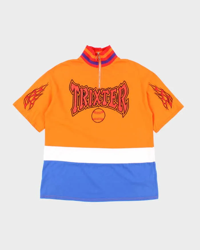 Vintage 90's Trixter Baseball Logo Quarter Zip Shirt - L sold by Rokit