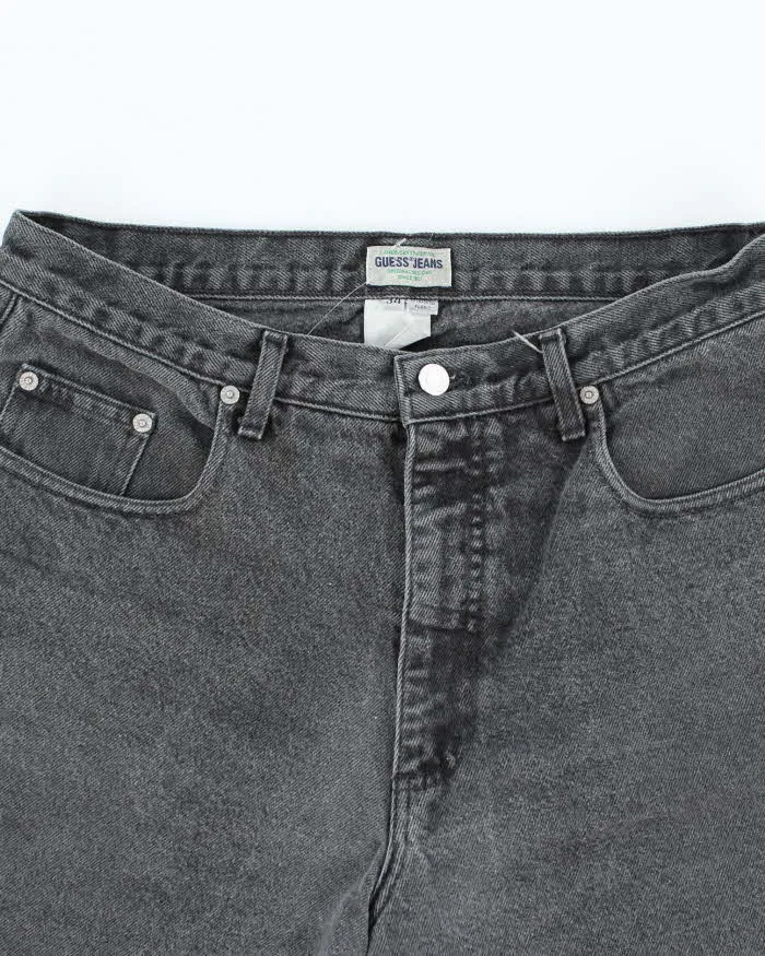 Vintage Y2K Guess Grey Wash Denim Shorts - W32 L9 sold by Rokit product image thumbnail 3