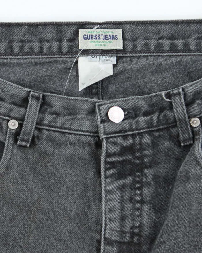 Vintage Y2K Guess Grey Wash Denim Shorts - W32 L9 sold by Rokit product image thumbnail 5