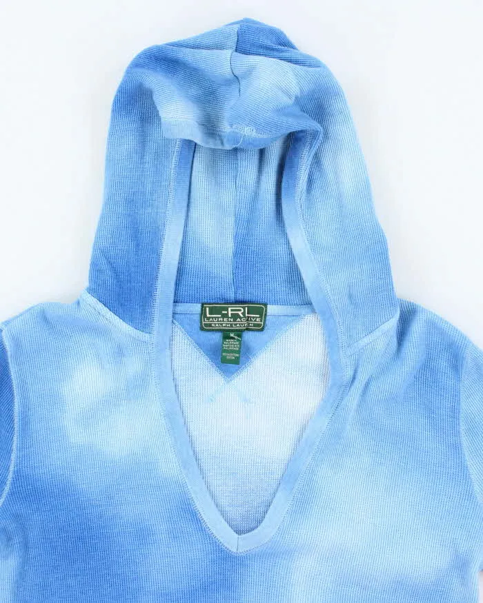 Vintage Y2K Women's Ralph Lauren Faded V-Neck Hoodie - M sold by Rokit product image thumbnail 3