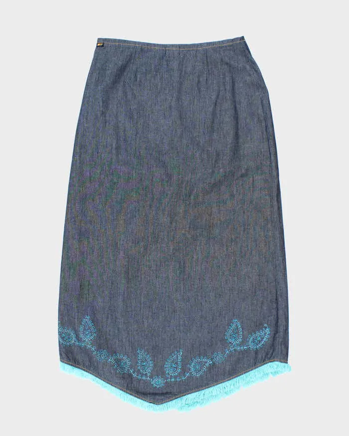 Vintage Y2k 00s Dex Lightweight Denim Maxi Skirt - S sold by Rokit product image thumbnail 2