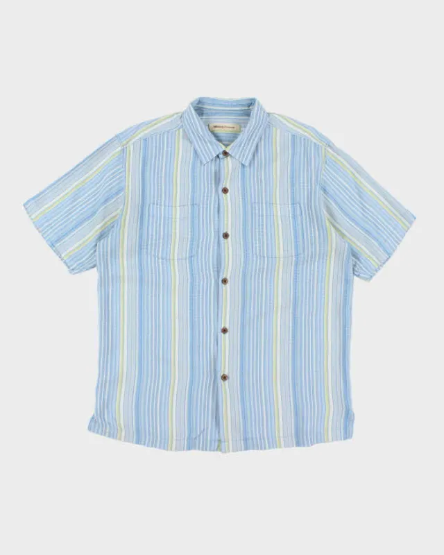 Vintage Tommy Bahama Striped Hawaiian Shirt - L sold by Rokit