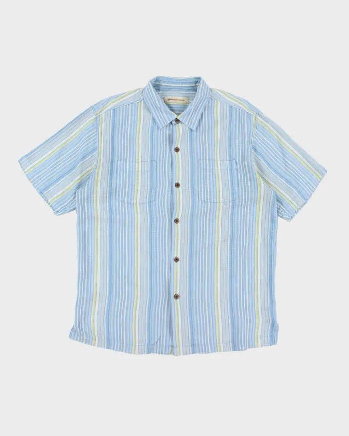 Vintage Tommy Bahama Striped Hawaiian Shirt - L sold by Rokit