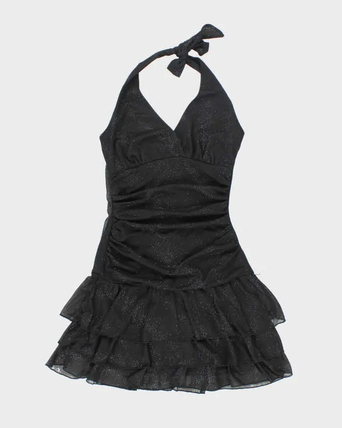 Vintage Y2k 00s Sparkly Halter Mini Dress - XS sold by Rokit