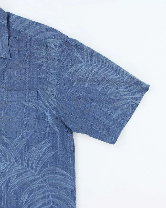 Vintage Tommy Bahama Embossed All Over Print Palm Tree Hawaiian Shirt - M sold by Rokit product image thumbnail 4