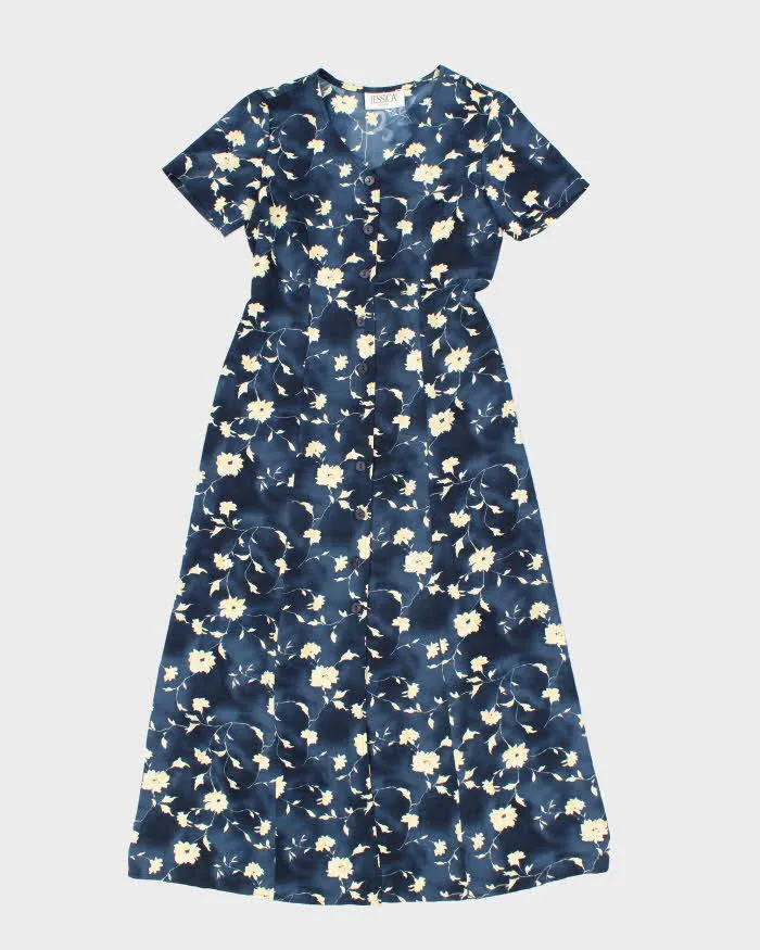 Vintage 90s Jessica Floral Button-Up Dress - M sold by Rokit