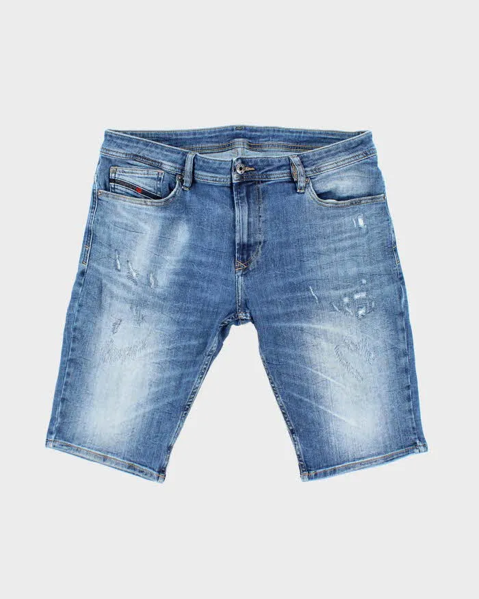 Vintage Y2K Diesel Slim Fit Medium Wash Denim Shorts - W36 L12 sold by Rokit