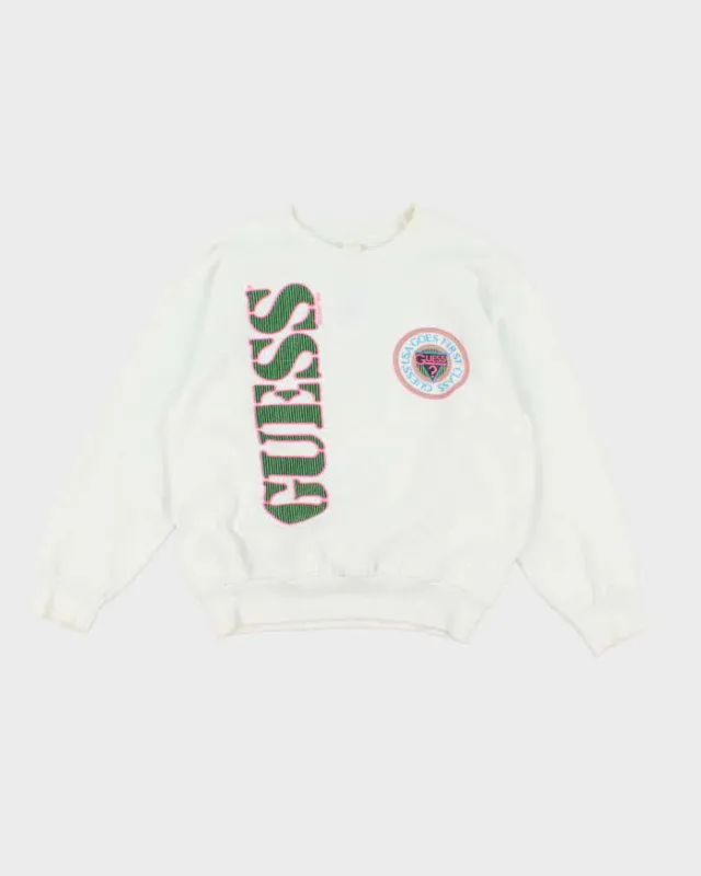 Vintage 90's Guess USA Goes First Class Sweatshirt - M sold by Rokit