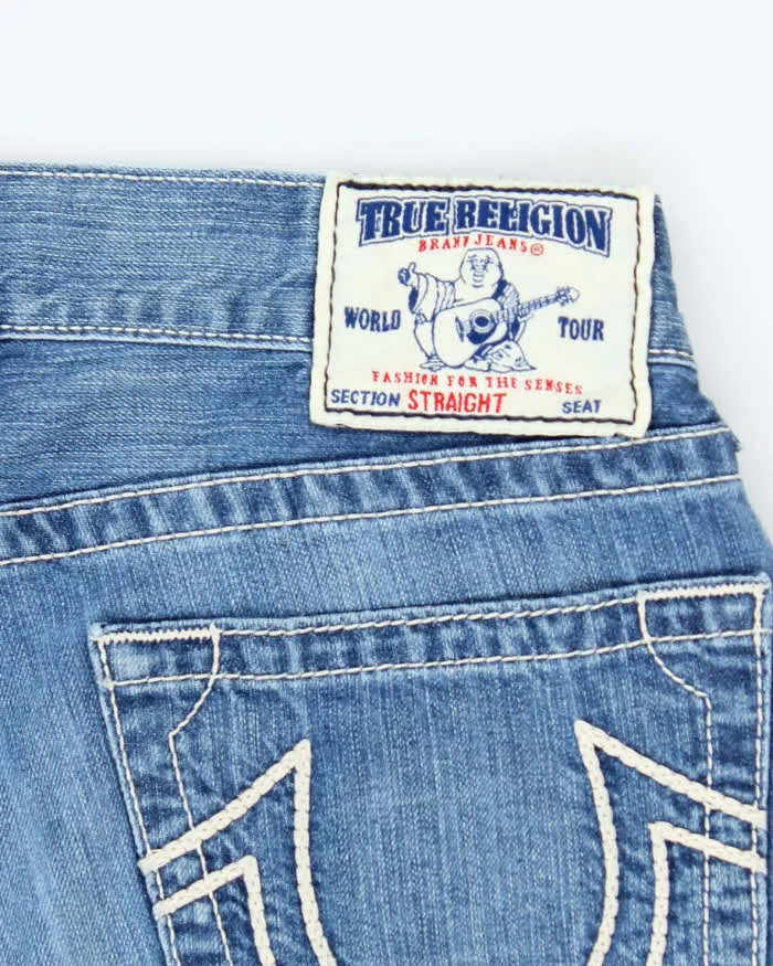 Vintage Y2K True Religion Straight Leg Medium Wash Faded Jeans - W32 L29 sold by Rokit product image thumbnail 4