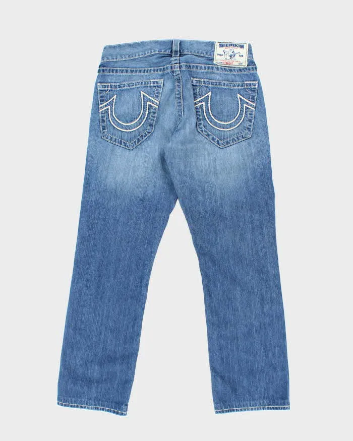 Vintage Y2K True Religion Straight Leg Medium Wash Faded Jeans - W32 L29 sold by Rokit product image thumbnail 2