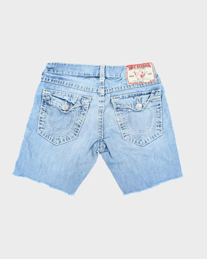 Vintage Y2K True Religion Light Wash Cut Off Denim Shorts - W36 L9 sold by Rokit product image thumbnail 2