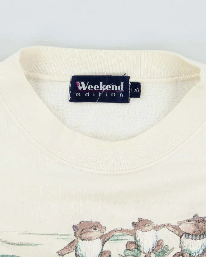 Vintage 90's Women's Cartoon Animal Graphic Sweatshirt - L sold by Rokit product image thumbnail 4