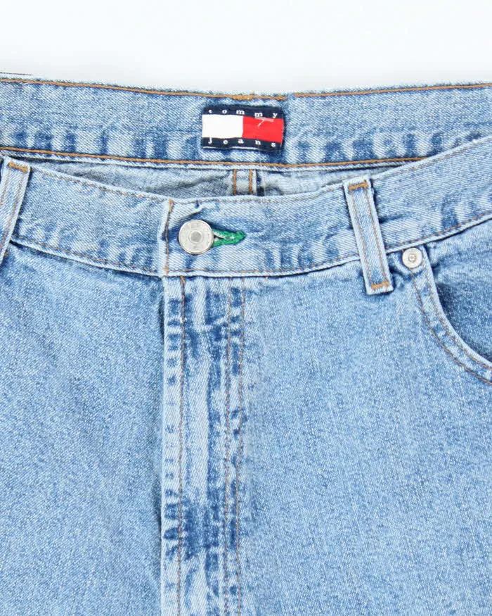 Vintage 2000's Tommy Hilfiger Medium Wash Wide Leg Denim Shorts - W38 L9 sold by Rokit product image thumbnail 5