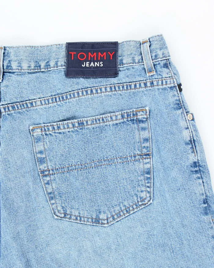 Vintage 2000's Tommy Hilfiger Medium Wash Wide Leg Denim Shorts - W38 L9 sold by Rokit product image thumbnail 4