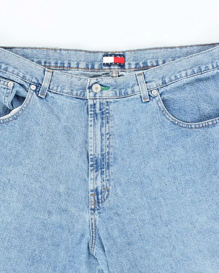 Vintage 2000's Tommy Hilfiger Medium Wash Wide Leg Denim Shorts - W38 L9 sold by Rokit product image thumbnail 3