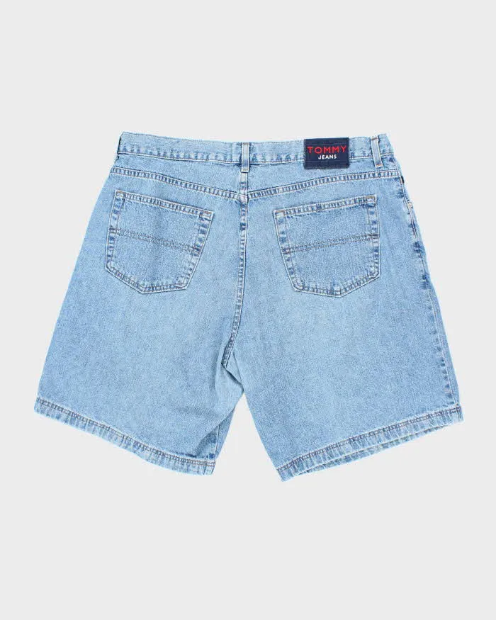 Vintage 2000's Tommy Hilfiger Medium Wash Wide Leg Denim Shorts - W38 L9 sold by Rokit product image thumbnail 2