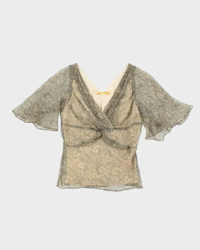 Vintage Y2k 00s Catherine Malandrino Silk Top - S sold by Rokit