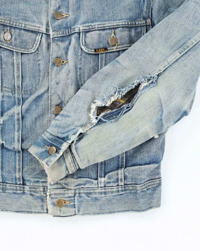 Vintage Lee Strom Rider Faded Medium Wash Denim Jacket - M sold by Rokit product image thumbnail 4