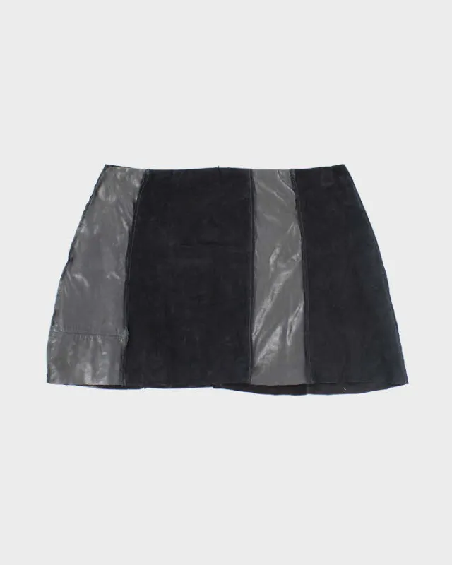 Rokit Originals Lindsay Leather Rework Mini Skirt - L sold by Rokit